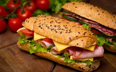 sandwiches, fast food, baton, junk food