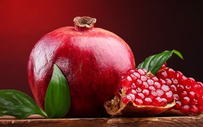 ripe pomegranate, fruit