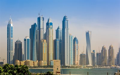 de los rascacielos de dubai, emiratos árabes unidos, puerto deportivo