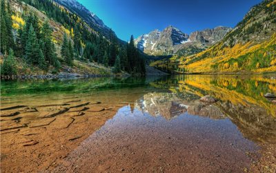 lagos de fotos, lago de montanha, bela natureza