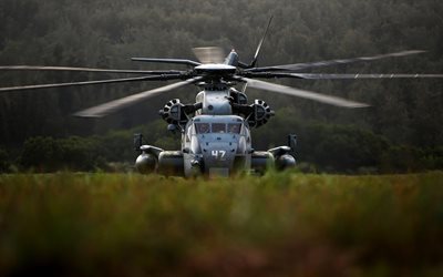 helicóptero militar, helicóptero de transporte, sikorski, ch-53, garanhão do mar