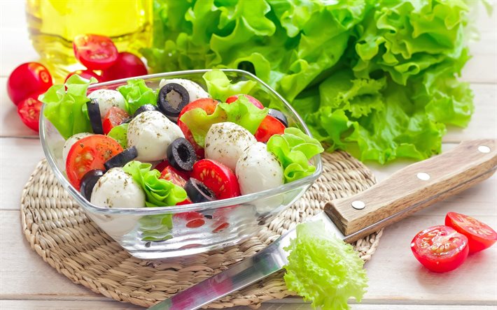 健康食品, 菜食, ギリシャのサラダ, 食べ権