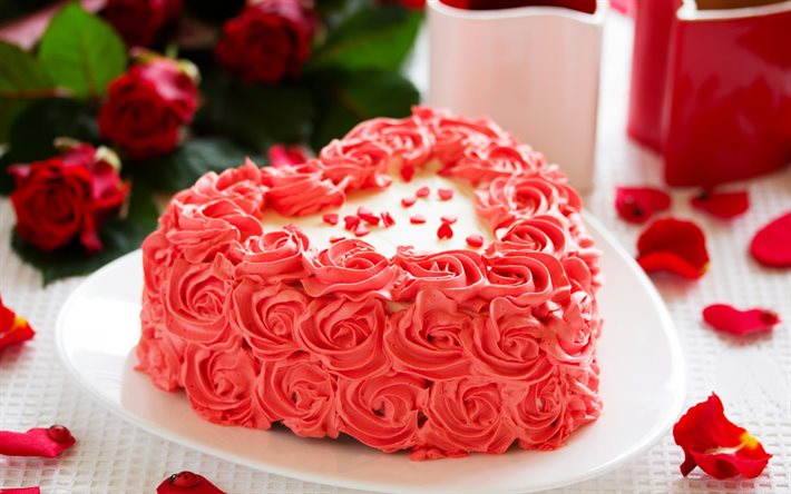 cake-heart, birthday cake