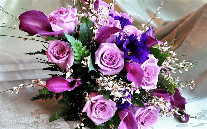 분홍색 roses, 미, 장미의 꽃다발, 폴란드 장미, 꽃다발