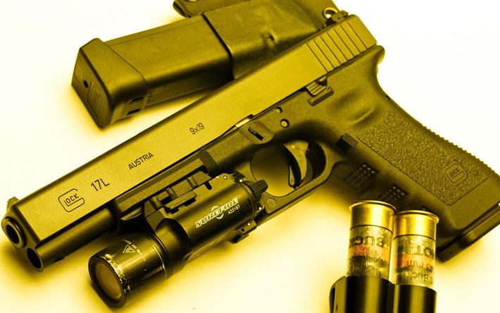 glock 17l, guns, weapons