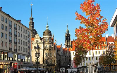 germania, dresda, autunno, bella città