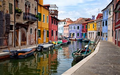 boats, italy, venice, channels