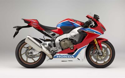 Honda CBR1000RR ÜSTÜ, 4k, 2017 bisiklet, Japon motosikletler, Honda