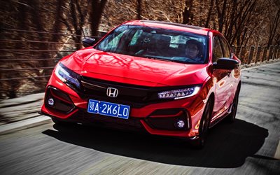 honda civic 220 turbo hatchback, 4k, hdr, 2021 carros, honda civic fk, 2021 honda civic, red honda civic, carros japoneses, honda
