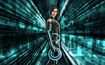 4k, subir, fondo de rayos azules, subir la piel, arte abstracto, fortnite suber skin, personajes de fortnite, fortnita, arte creativo