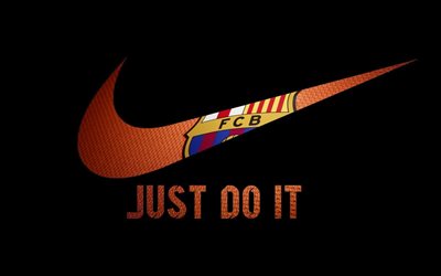 fc barcelona, just do it, nike, fcb, logotyp