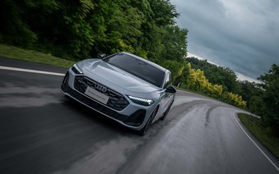 4k, audi a5l tfsi quattro s line, camino, 2025 coches, lluvia, especificaciones cn, b10, 2025 audi a5l, audi a5 b10, coches alemanes, audi a5l, audi