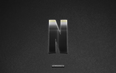 logotipo da netflix, marcas, fundo de pedra cinza, emblema da netflix, logotipos populares, netflix, sinais de metal, logotipo de metal da netflix, textura de pedra