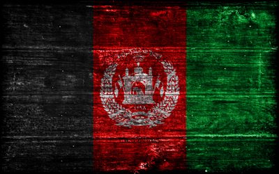 Afghanistan wooden flag, 4k, wooden grunge flags, Asian countries, flag of Afghanistan, Day of Afghanistan, Asia, Afghan flag, Afghanistan, Afghan national symbols, Afghanistan flag