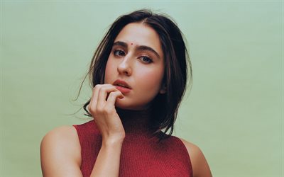 sara ali khan, 4k, porträt, indische schauspielerin, bollywood, filmstars, bilder mit sara ali khan, beliebte schauspielerin, indische berühmtheit, sara ali khan fotoshooting