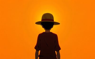 4k, monkey d luffy, minimalismo, 3d art, attrezzatura quinta, manga, lasciami in pace, un pezzo, artowork, gomu gomu no mi, scimmia d luffy un pezzo