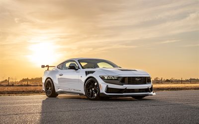 2025, hennessey super gift mustang dark horse, 4k, frontansicht, äußerlich, super gift mustang, mustang  tuning, sportwagen, hennessey, ford mustang