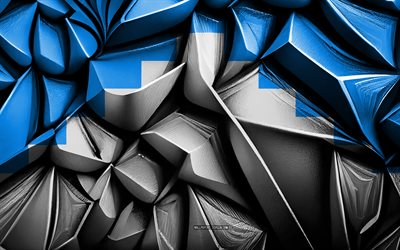 علم آكيرشوس, 4k, نسيج إبداعي ثلاثي الأبعاد, علم آكيرشوس ثلاثي الأبعاد, المناطق النرويجية, النرويج, فن ثلاثي الأبعاد, علم منطقة آكيرشوس, آكيرشوس