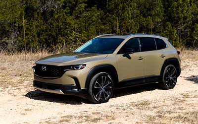 2026, Mazda CX-50, 4k, front view, exterior, gold Mazda CX-50, brown Mazda CX-50, new Mazda CX-50 2026, Japanese cars, Mazda