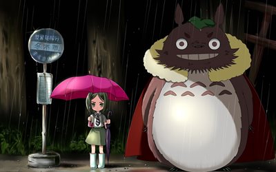 No Totoro dön, karakterler, yağmur, Komşum Totoro