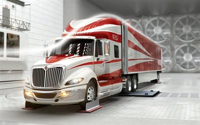 International ProStar ES, des camions, tunnel aérodynamique, en 2017, l'International Camions