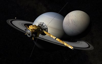 Space, spacecraft, Saturn, planet, Cassini-Huygens