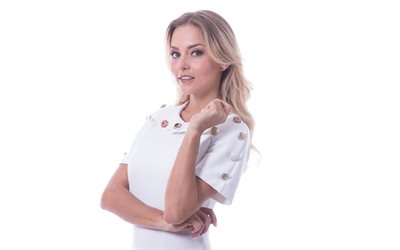 angelique boyer, 4k, actriz mexicana, sesión de fotos, vestido blanco, mujeres hermosas, angelique monique paulette boyer rousseau, sesión de fotos de angélique boyer