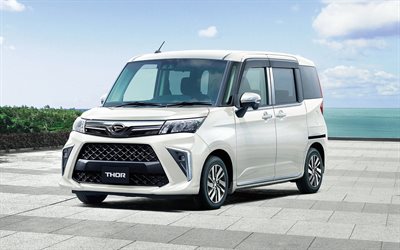 4k, Daihatsu Thor, JP-spec, kei cars, 2022 cars, M900S, compact cars, White Daihatsu Thor, 2022 Daihatsu Thor, japanese cars, Daihatsu