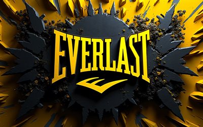 4k, Everlast 3D logo, 3D art, stone 3D backgrounds, brands, geometry, creative, Everlast logo, fashion brands, Everlast