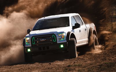 4k, ultimate fun haver f 150, polvo, sintonización, coches 2015, fuera de la carretera, extremo, pastillas, ford f 150, autos americanos, vado