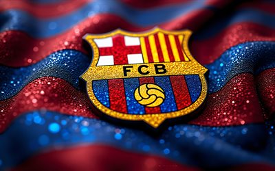 fc barcelona gems logotyp, blå vinröd diamant bakgrund, fc barcelonas emblem, fc barcelonas logotyp, fc barcelona signerar, la liga, spanien, fotboll, fc barcelona, barcelona logotyp, barcelona