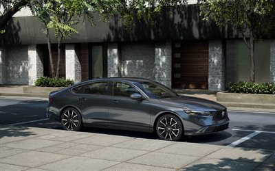 2025, Honda Accord, front view, exterior, gray sedan, Honda Accord 11, new gray Honda Accord, gray Accord 2025, Japanese cars, Honda