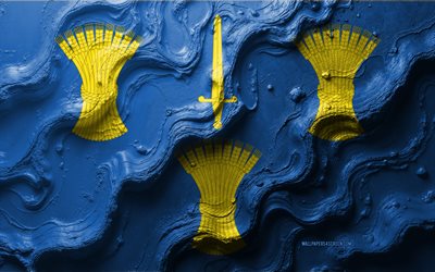 cheshire flagga, 4k, stenvågstruktur, cheshire flagg, 3d cheshire  flagga, engelska, ceremoniella län i england, hugg