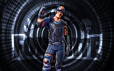 bateador fortnite, 4k, fondo espiral gris, fortnite, creativo, piel de bateador, piel de bateador de fortnite, toletero, personajes fortnite