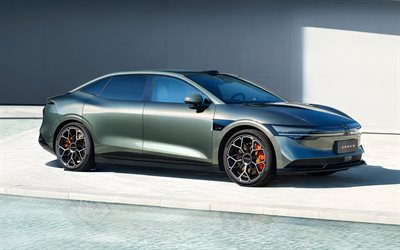 2026, Zeekr 007, 4k, front view, exterior, electric cars, green Zeekr 007, new Zeekr 007 2026, Chinese cars, Zeekr