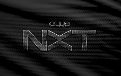 Club NXT fabric logo, 4k, black fabric background, Challenger Pro League, bokeh, soccer, Club NXT logo, football, Club NXT emblem, Club NXT, belgian football club, Club NXT FC