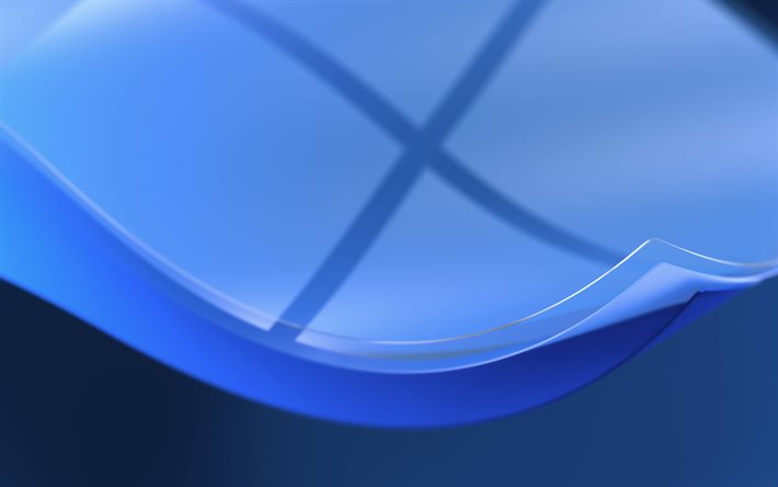 windows 11 blå logotyp, 4k, blå bakgrund, 3d  vågor, windows 11 3d  logotyp, operativsystem, windows 11  logotyp, abstrakt konst, windows 11