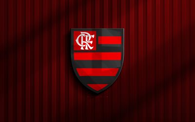 4k, flamengo 3d  logo, brasilianische serie a, roter 3d  hintergrund, fußball, flamengo emblem, flamengo logo, flamengo rj, brasilianischer fußballverein, flamengo fc