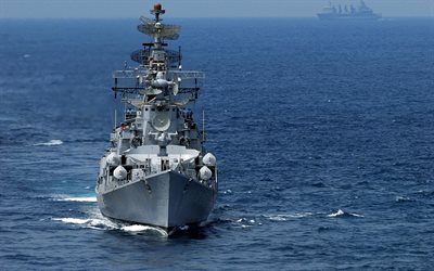 INS Rana, D52, Indian destroyer, Indian Navy, Rajput-class destroyer, INS Rana at sea, Indian warships, Indian Ocean