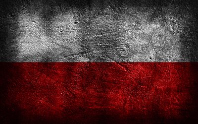 4k, Thuringia State flag, stone texture, Flag of Thuringia, Day of Thuringia, Thuringia flag, grunge art, Thuringia, German national symbols, Thuringia State, German states, Germany
