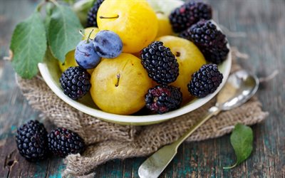 열매, 과일, plum, 사진