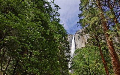 krasivenny waterfall, rock, highest waterfall