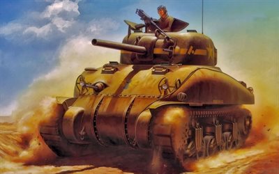 الولايات المتحدة الأمريكية, m4a1, الدبابات, شيرمان