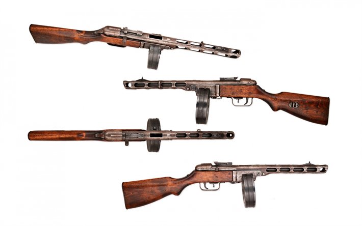 submachine gun shpagina, ppsh-41, the weapons in the world