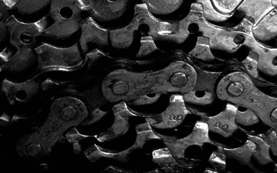 catena, catena di una bicicletta, il metallo
