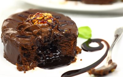 초콜릿 케익, 초콜릿 치즈 케이크, 사진