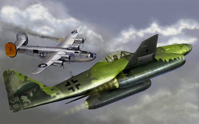 me262, messerschmitt, german planes