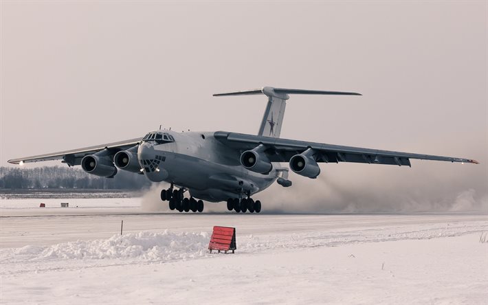 foto, aviones de transporte il-78m, el aumento en el invierno