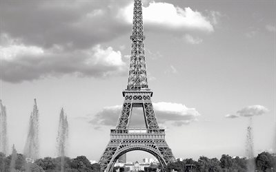 القديمة من فوت, فرنسا, باريس, برج إيفل, الرجعية