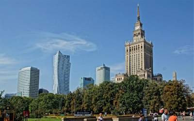warsaw, the palace of science, poland